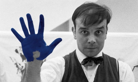 ‘The great shaman’ … Yves Klein, who painted with firemen standing by. 