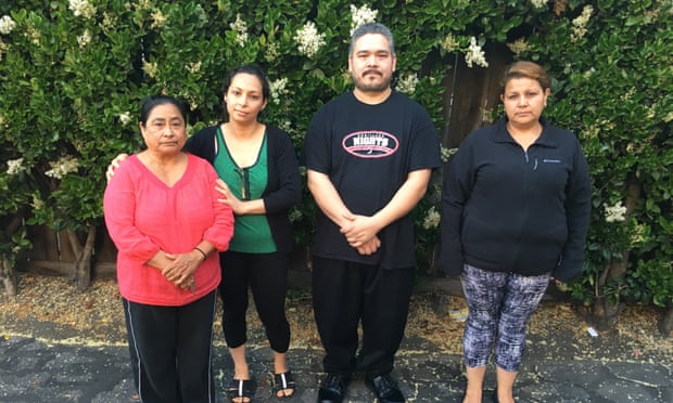 From left: Teresa Rivas, Sandra Zamora, Luis Carriel, and Eisabel Coronel are all facing rent increases from their longtime homes in Menlo Park.