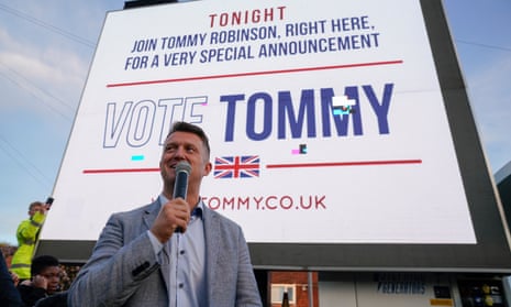Tommy Robinson launches his campaign for the European elections.