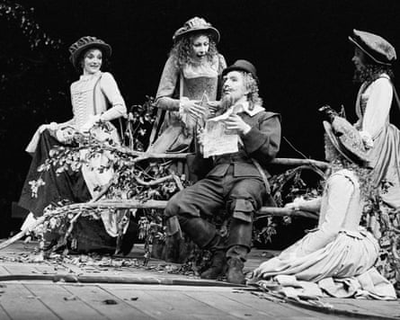 Jane Lapotaire, Carmen Du Sautoy, Alan Rickman, Avril Carson and Sheridan Fitzgerald in John Barton’s Chekhovian 1978 production.