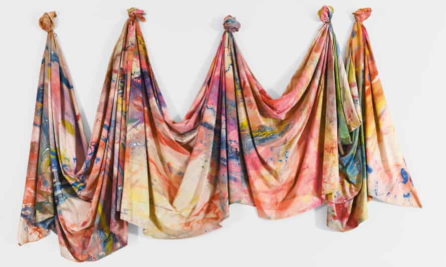 Carousel Change, 1970, acrylic on canvas and leather.