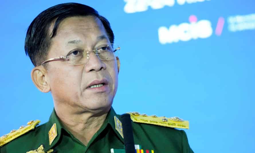 General Min Aung Hlaing at an event in Moscow in June.