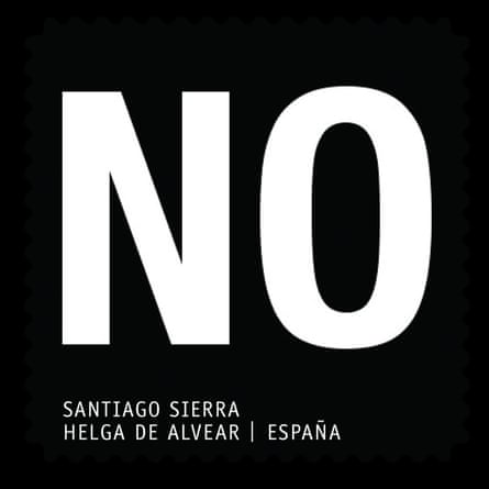 Santiago Sierra stamp design