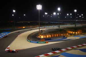 Lewis Hamilton leads the pack