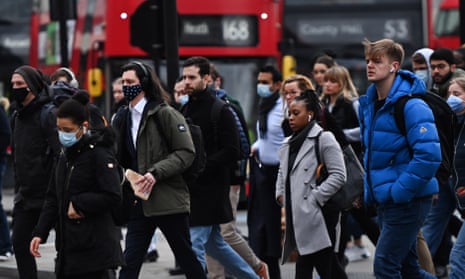 Pedestrians in London, Britain.