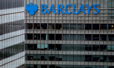 A Barclays bank building at Canary Wharf in London