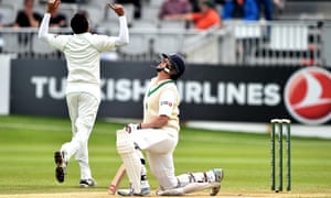Kevin O’Brien cannot believe he has been dismissed with the first ball of the fifth day.