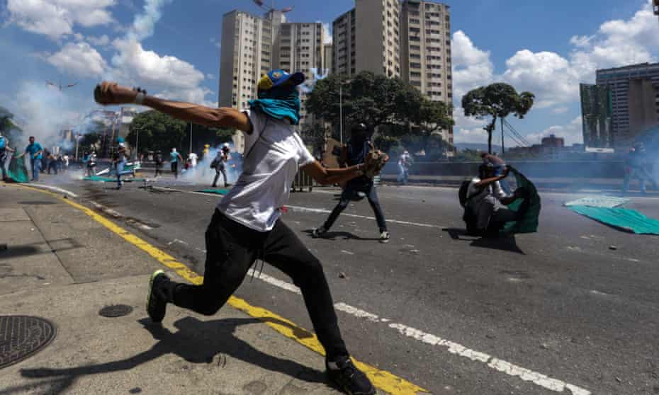 Protester in Caracas