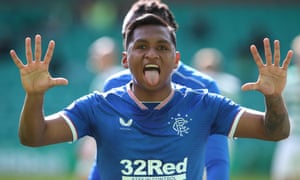 Alfredo Morelos celebrates with a suitably-cryptic message to Celtic fans.