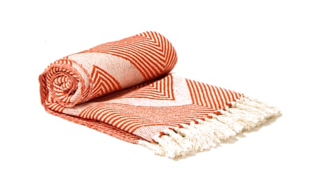 Oliver Bonas Niru Woven Orange Chevron Throw £29.50