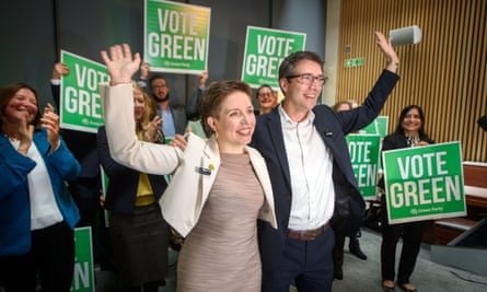 Green party co-leaders Adrian Ramsay and Carla Denyer.