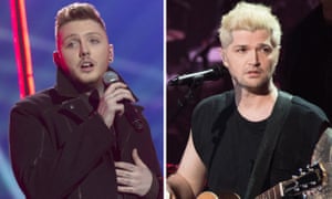 (L-R) James Arthur and Danny OâDonoghue of Irish band the Script.