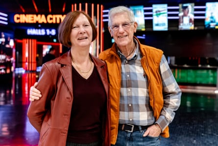 Margit and Róbert in the cinema foyer
