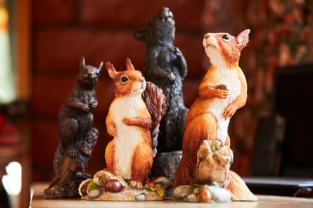 Squirrel ornaments in the home of Julie Bailey.