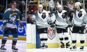 In January of 1996, The Los Angeles Kings and Mighty Ducks of Anaheim threw all hockey traditions aside as they assaulted the senses of the So-cal crowd by wearing these alternate jerseys. 