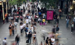 Shoppers at Pitt Street mall