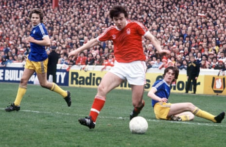 Nottingham Forest’s John Robertson leaves Birmingham City Birmingham City’s Kevin Dillon (right) trailing in his wake.