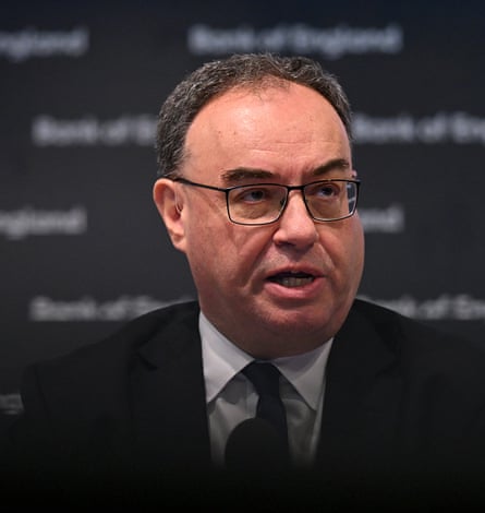 Bank of England governor, Andrew Bailey