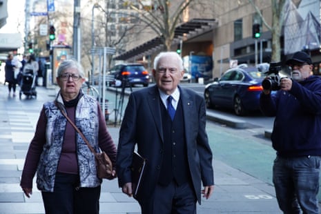 Dr George Foster arrives for the Melbourne hearings of the antisemitism royal commission.