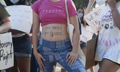Protesters demonstrate in Austin, Texas, against strict new abortion laws in the state.