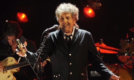 Bob Dylan performing in 2012.