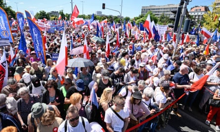 Demonstrators in Warsaw.