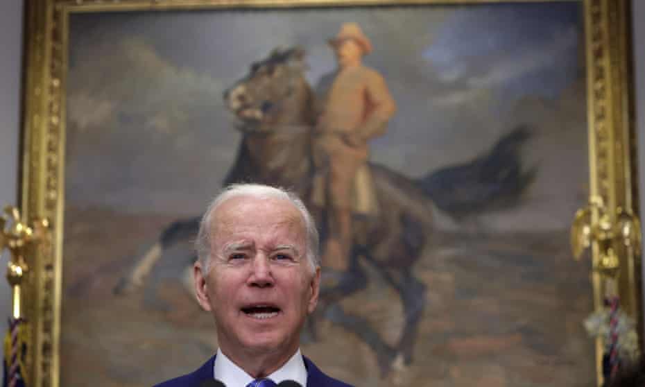 President Joe Biden speaks during an event at the Roosevelt Room of the White House on May 4, 2022 in Washington, DC. President Biden delivered remarks on economic growth, jobs, and deficit reduction.