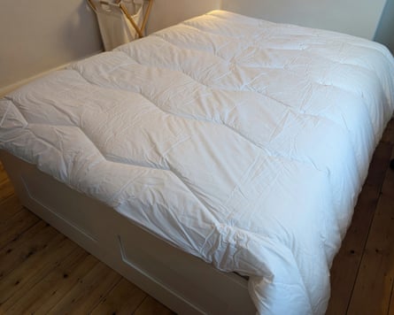 Dunelm Fogarty Cool Sleep double duvet on a bed.