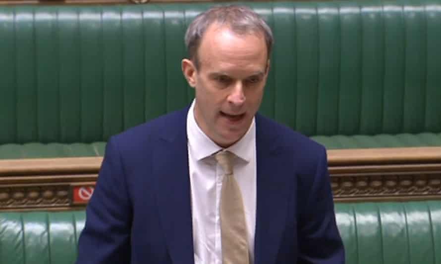 Dominic Raab hace una declaración sobre las medidas comerciales por las violaciones de derechos humanos de China contra el pueblo uigur.