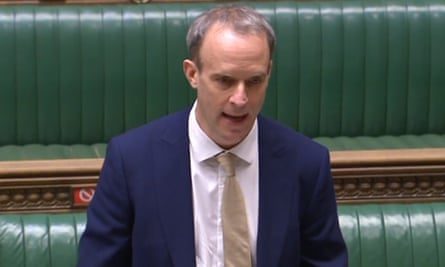 Dominic Raab makes a statement on trade measures over China’s human rights violations against Uighur people.