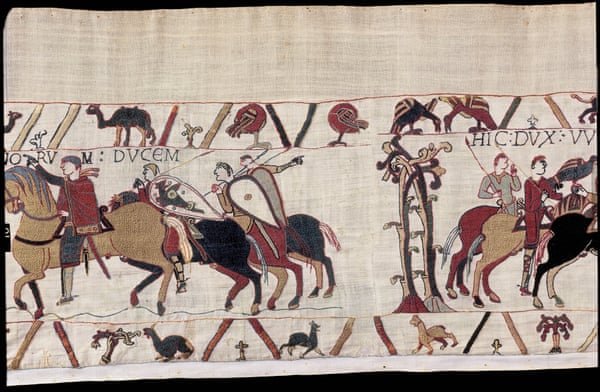 A part of the Bayeux tapestry depicting William the Conqueror