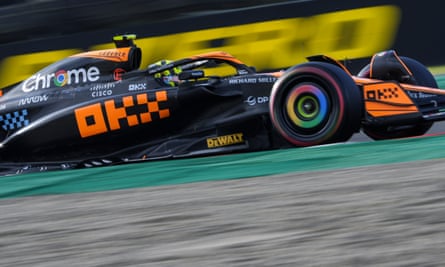 Lando Norris in his McLaren during qualifying for the Japanese Grand Prix