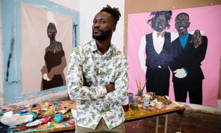 ‘It’s a finger-painting technique, and I do magic with it’: Amoako Boafo.