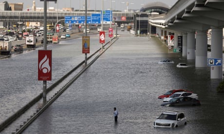Dubai floods: Chaos, queues and submerged cars after UAE hit by record rains