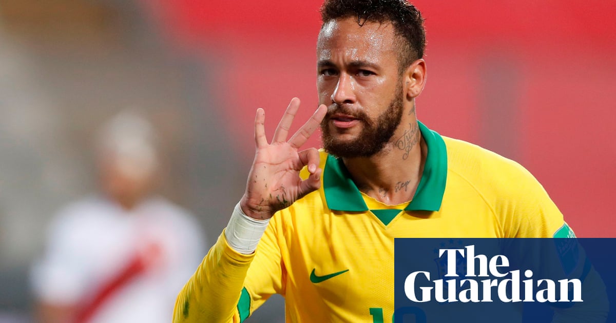 Neymar second only to Pelé on Brazil scoring list after hat-trick defeats Peru