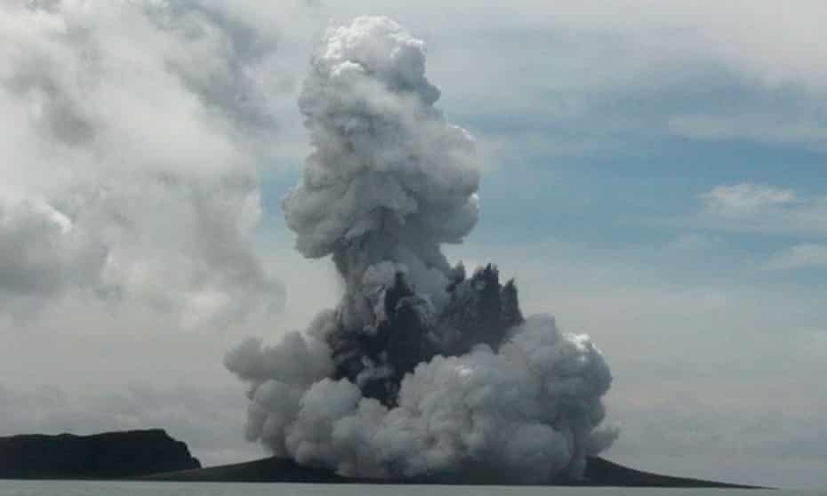 Hunga Tonga-Hunga Ha'apai eruption photographed in 2015.