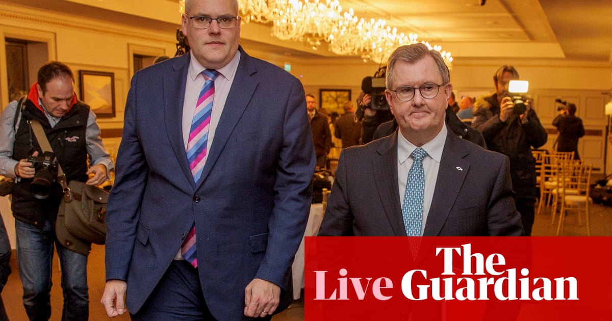 Northern Ireland will no longer automatically have to follow EU laws under deal to restore power sharing, DUP leader says – politics live | Politics