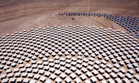 Atacama 1 concentrated solar power plant being built by Spanish firm Abengoa in Chile.
