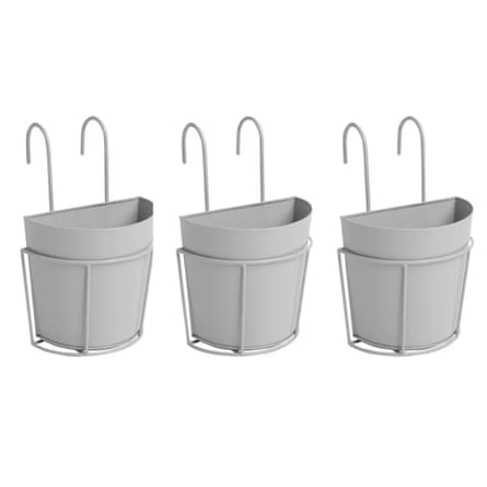 Argos Home Metal Grey Planter – Set of 3