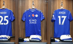 The shirts of Wilfred Ndidi, James Maddison and Ayoze Perez.