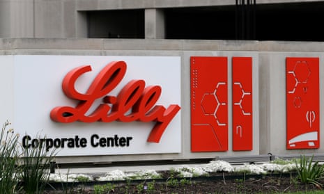 The headquarters of Lilly, the maker of donanemab, in Indianapolis