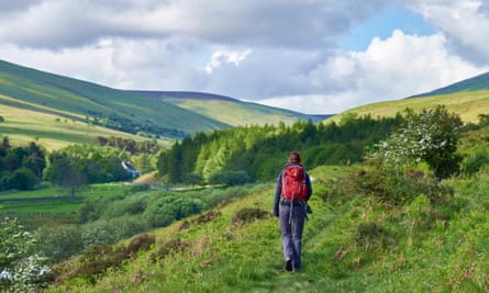 The Cheviot hills in Northumberland national park.