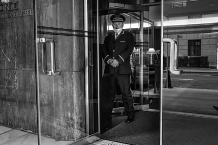 Doorman in New York City on 30 March 2020. Photo By Jordan Gale