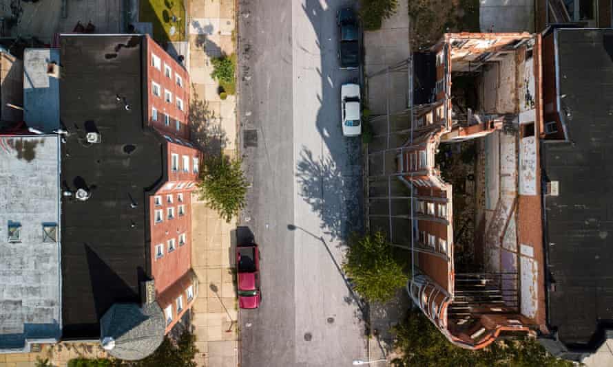‘Generations of black people have faced these challenges’ … an aerial shot of West Baltimore.