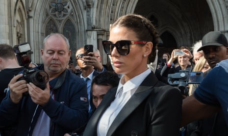 Rebekah Vardy leaves the Royal Courts of Justice.