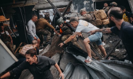 Search and rescue efforts continue after a Russian missile attack hits popular Ria restaurant.