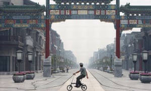 A reconstructed traditional shopping street in Beijing, 2008