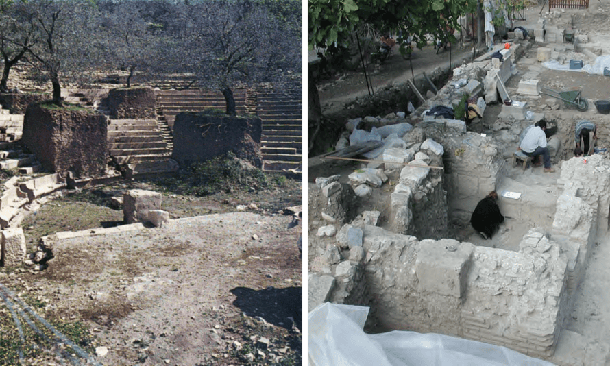 Excavations at the Little Epidavros Theatre.