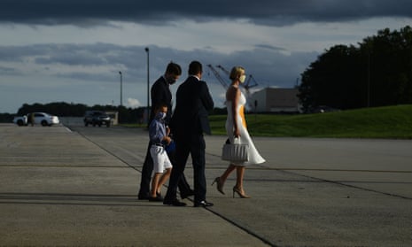 Jared Kushner and Ivanka Trump returning from the cancelled SpaceX launch on 27 May