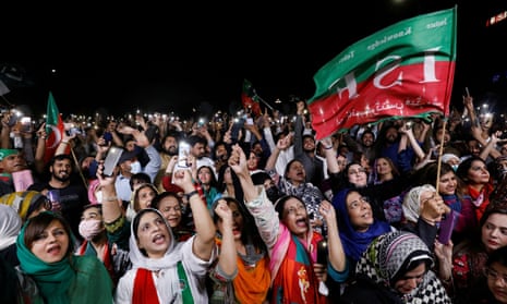 Supporters of Pakistan’s prime minister, Imran Khan, at a rally in Islamabad.